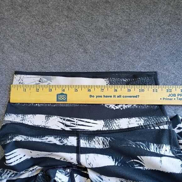 Lululemon Legging Under Pant Full-On Luon Roll Down Shady Palms Black White 4 - Picture 5 of 8